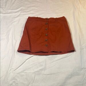 Forever 21 Button-Front Orange Skirt